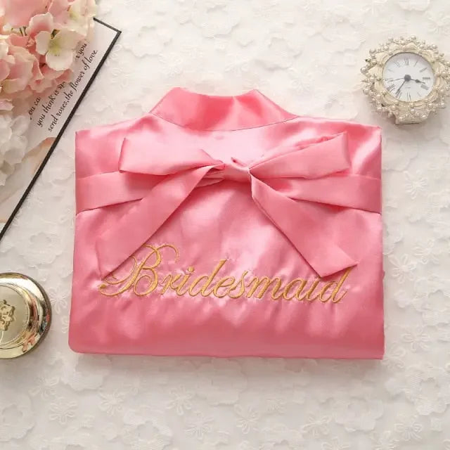 Satin Bride Or Bridesmaid Robe - LUXLIFE BRANDS