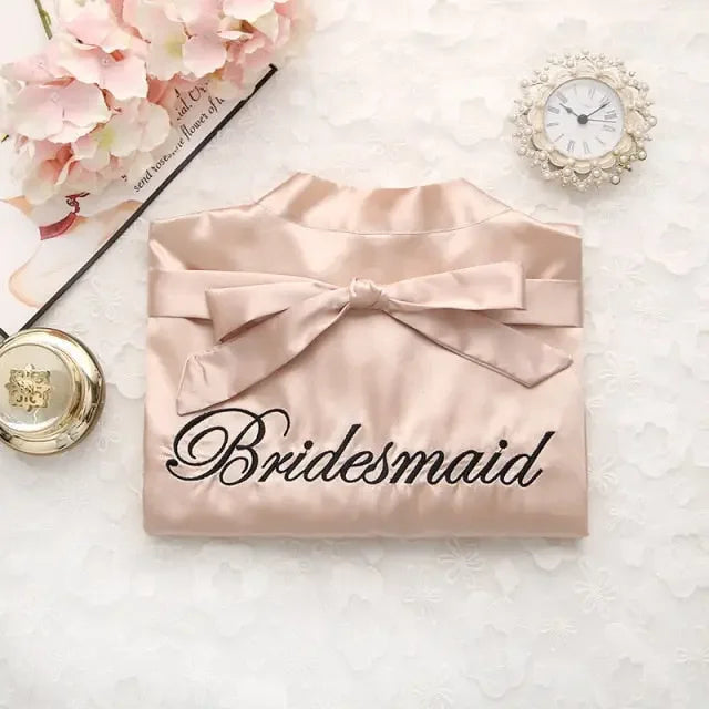 Satin Bride Or Bridesmaid Robe - LUXLIFE BRANDS
