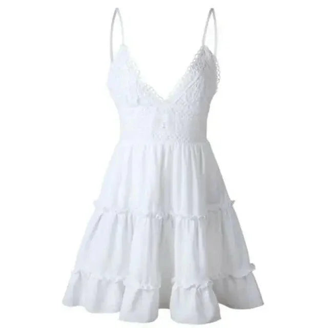 Perfection Mini Ruffle Beach Dress - LUXLIFE BRANDS