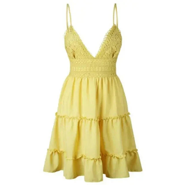 Perfection Mini Ruffle Beach Dress - LUXLIFE BRANDS
