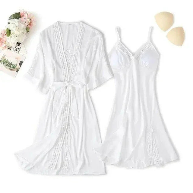 Matching Nightgown & Robe Set - LUXLIFE BRANDS