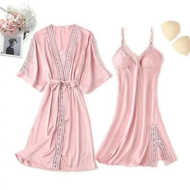 Matching Nightgown & Robe Set - LUXLIFE BRANDS