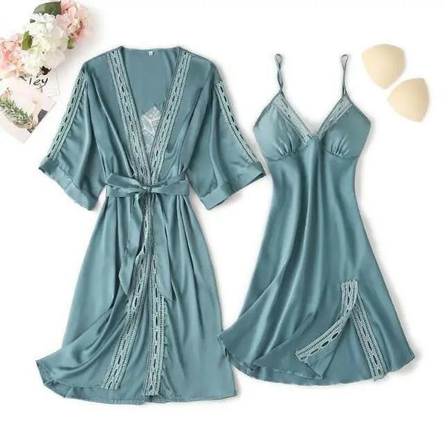 Matching Nightgown & Robe Set - LUXLIFE BRANDS