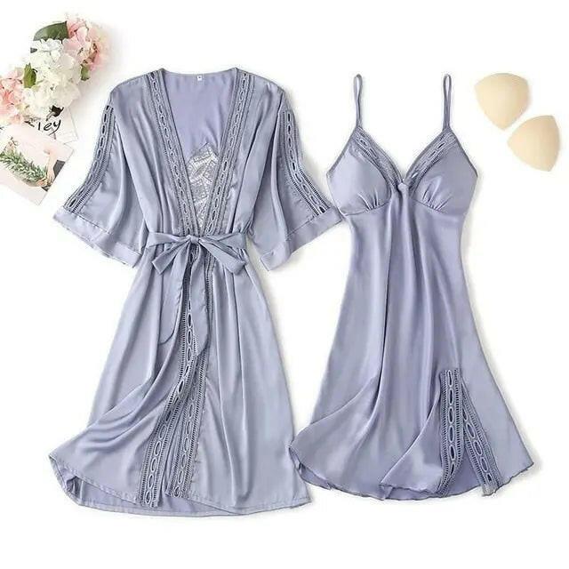 Matching Nightgown & Robe Set - LUXLIFE BRANDS