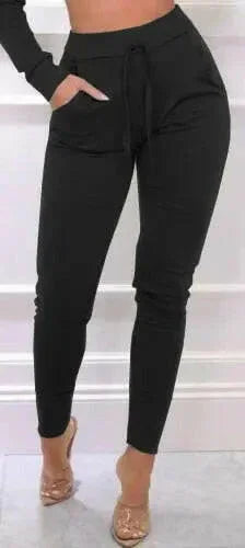 High Waist Lace-up Joggers Sweatpants Streetwear - LUXLIFE BRANDS