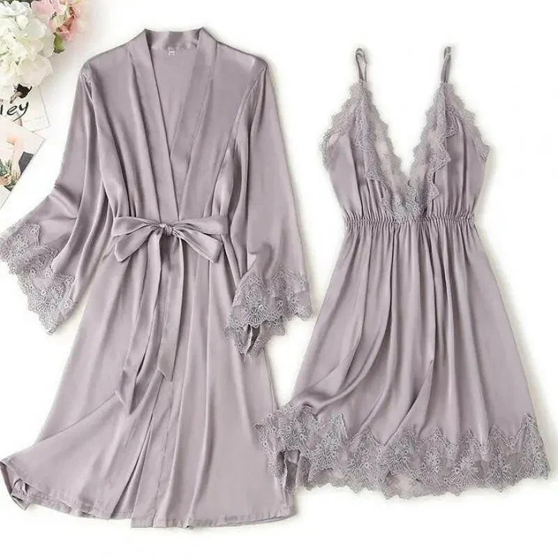 Matching Nightgown & Robe Set - LUXLIFE BRANDS