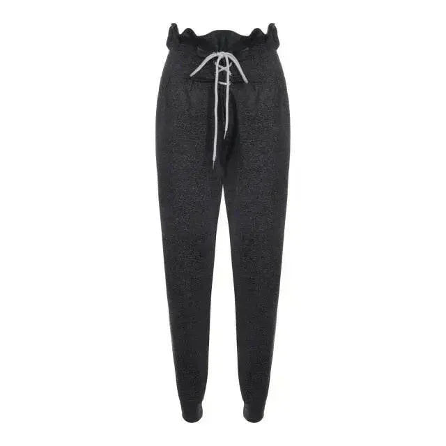 High Waist Lace-up Joggers Sweatpants Streetwear - LUXLIFE BRANDS