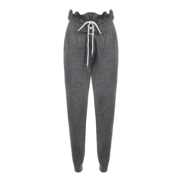 High Waist Lace-up Joggers Sweatpants Streetwear - LUXLIFE BRANDS