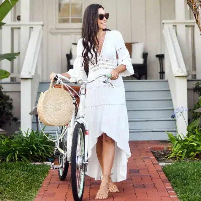 Crochet Knitted Beach Dress - LUXLIFE BRANDS