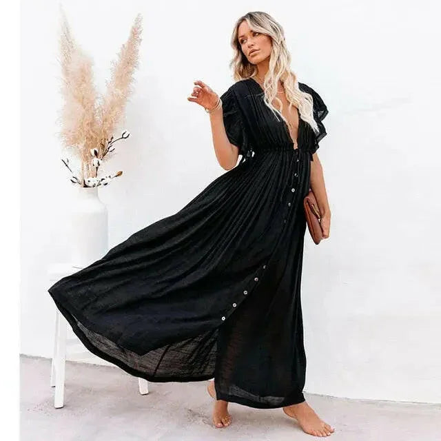 Crochet Knitted Beach Dress - LUXLIFE BRANDS