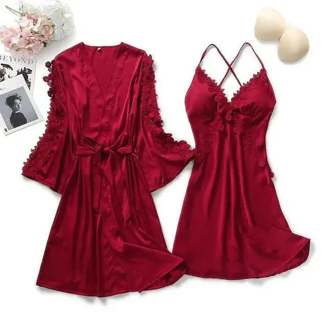 Matching Nightgown & Robe Set - LUXLIFE BRANDS