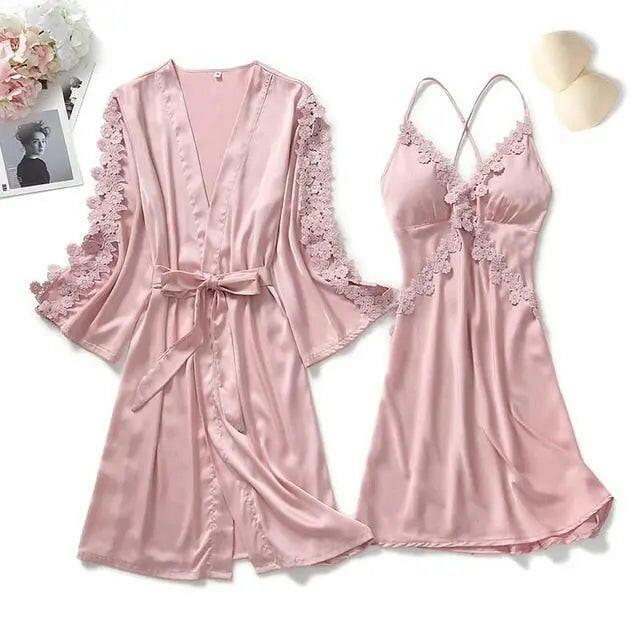 Matching Nightgown & Robe Set - LUXLIFE BRANDS