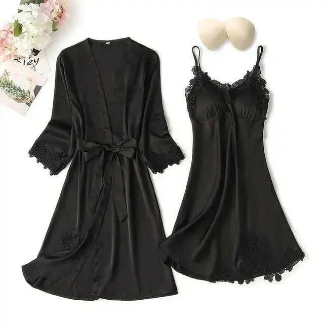 Matching Nightgown & Robe Set - LUXLIFE BRANDS