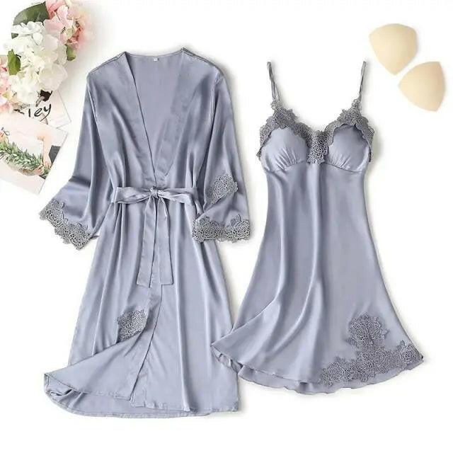 Matching Nightgown & Robe Set - LUXLIFE BRANDS
