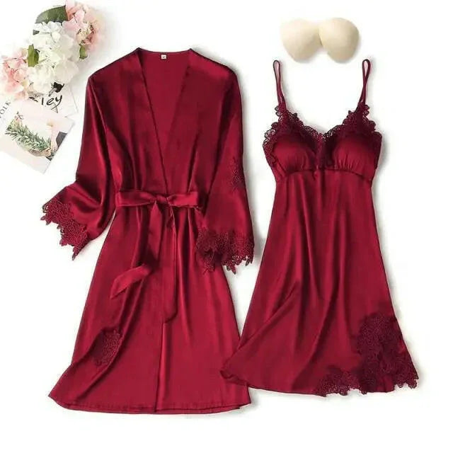 Matching Nightgown & Robe Set - LUXLIFE BRANDS