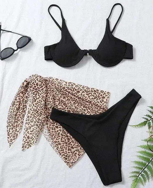 Sexy Marble Print Push Up Bikini - LUXLIFE BRANDS