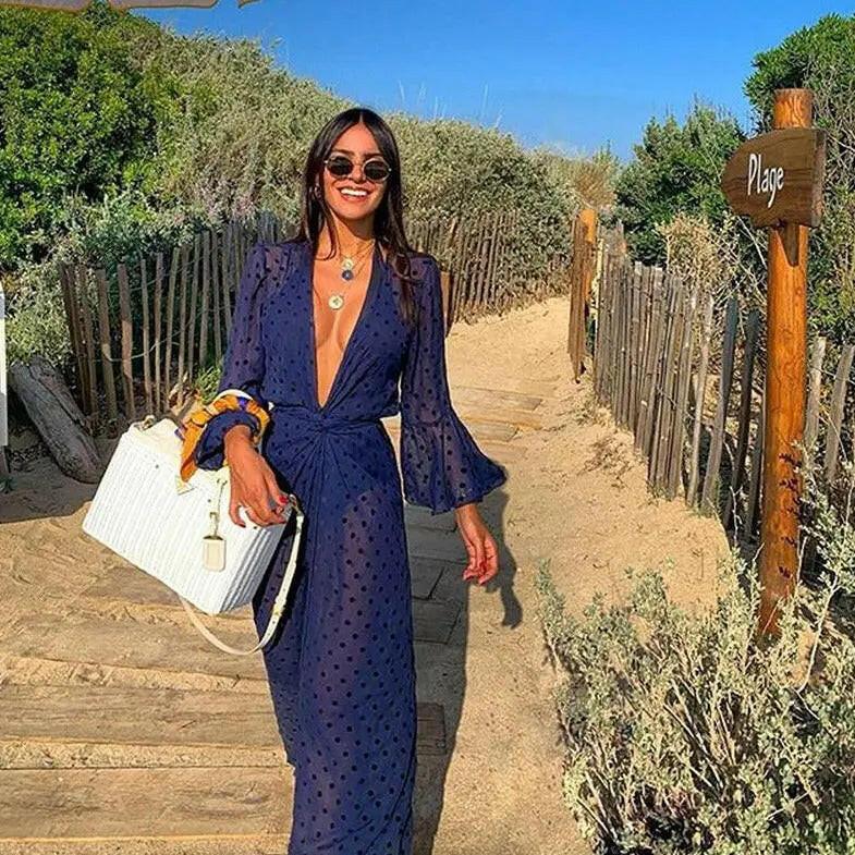 Breezy Long Sleeve Bikini Coverup Tunic - LUXLIFE BRANDS