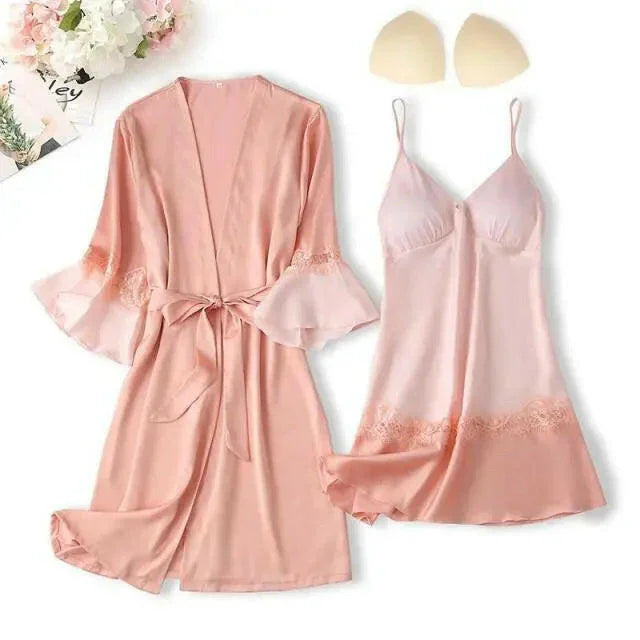 Matching Nightgown & Robe Set - LUXLIFE BRANDS