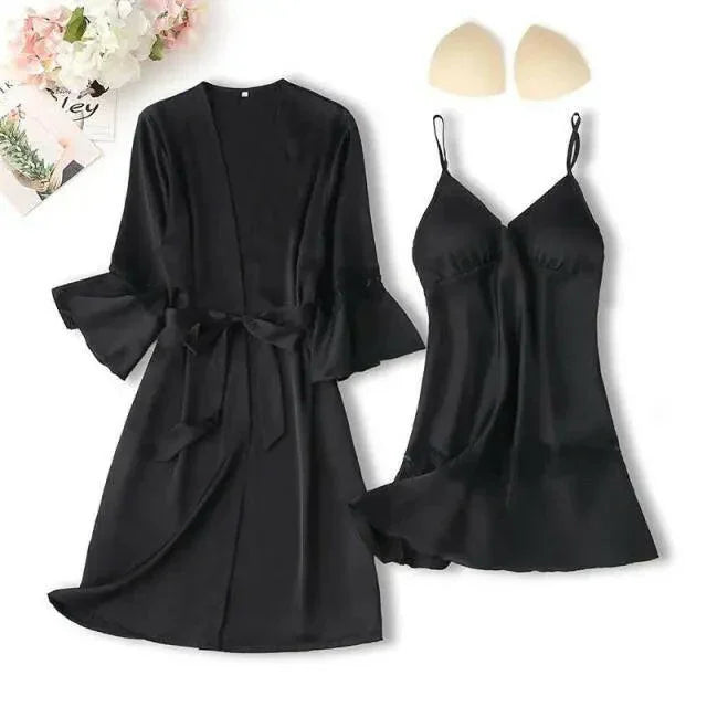 Matching Nightgown & Robe Set - LUXLIFE BRANDS