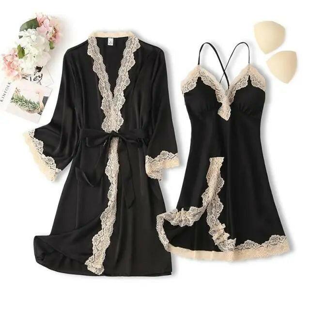 Matching Nightgown & Robe Set - LUXLIFE BRANDS