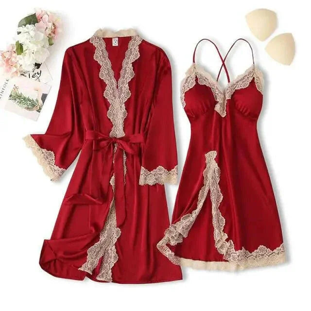 Matching Nightgown & Robe Set - LUXLIFE BRANDS