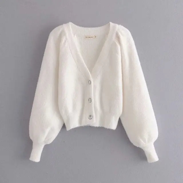 Soft Mohair Sweater, Crop Top & Shorts - LUXLIFE BRANDS