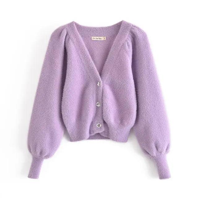 Soft Mohair Sweater, Crop Top & Shorts - LUXLIFE BRANDS