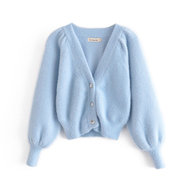 Soft Mohair Sweater, Crop Top & Shorts