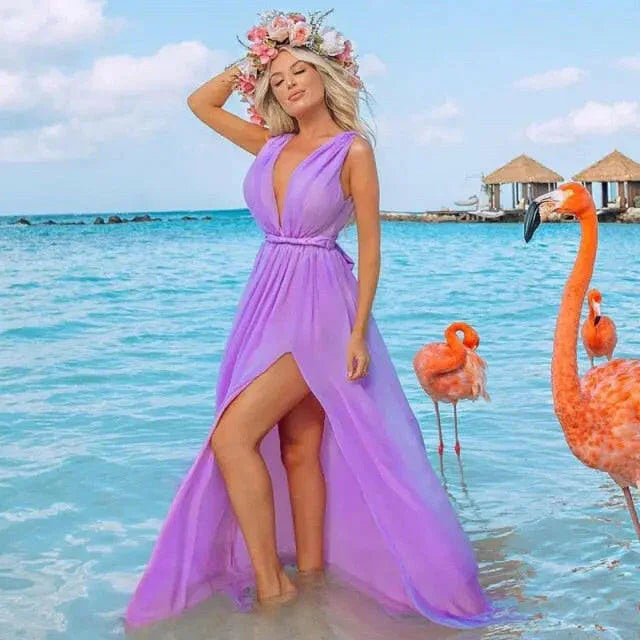 Crochet Knitted Beach Dress - LUXLIFE BRANDS