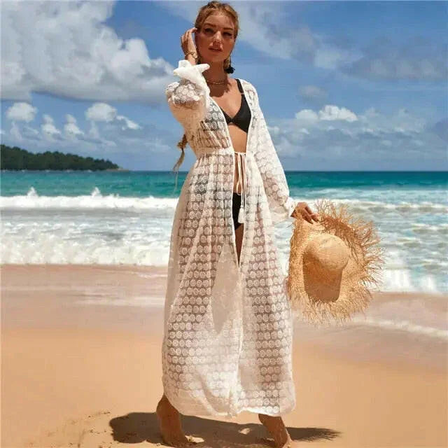 Crochet Knitted Beach Dress - LUXLIFE BRANDS