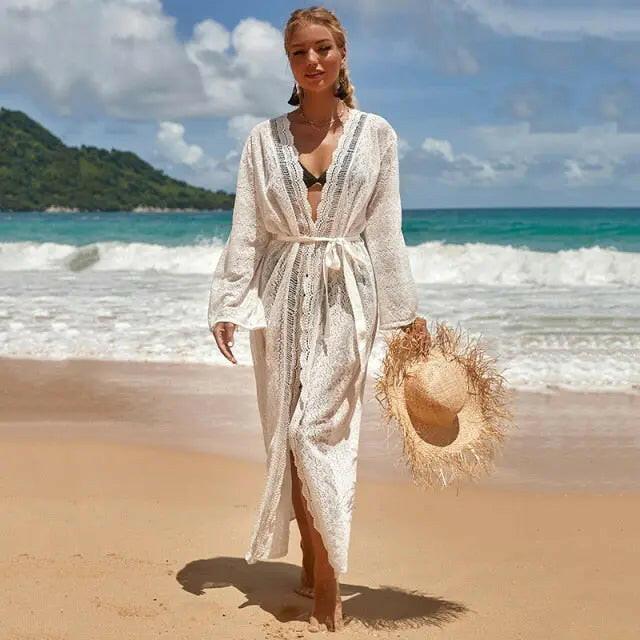 Crochet Knitted Beach Dress - LUXLIFE BRANDS