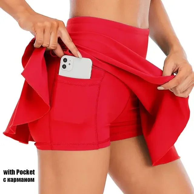 Halley High Waist Quick Dry Tennis Skort - LUXLIFE BRANDS