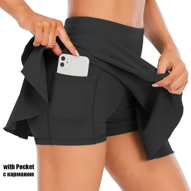 Halley High Waist Quick Dry Tennis Skort - LUXLIFE BRANDS
