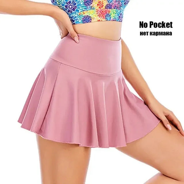 Halley High Waist Quick Dry Tennis Skort - LUXLIFE BRANDS