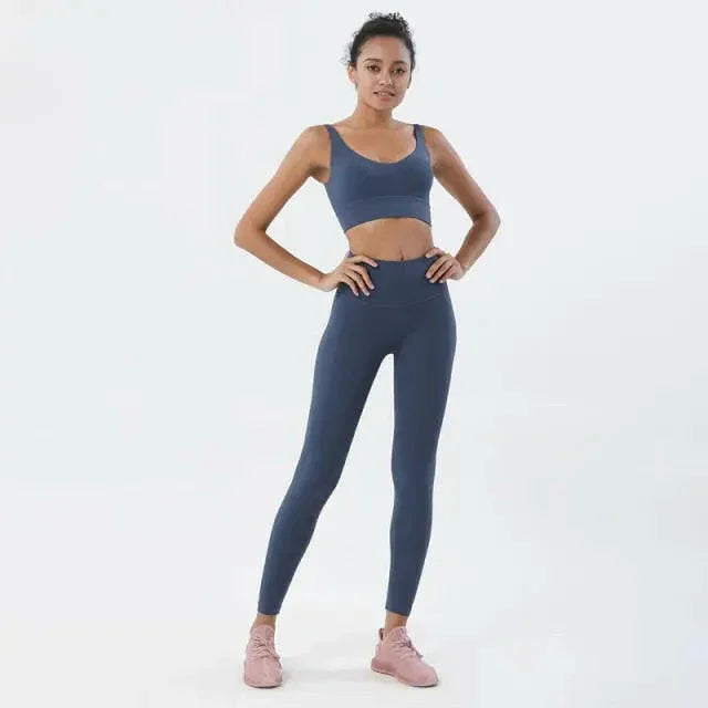 Seamless Yoga Fitness Top & Leggings Set - Available In 6 Colors - LUXLIFE BRANDS
