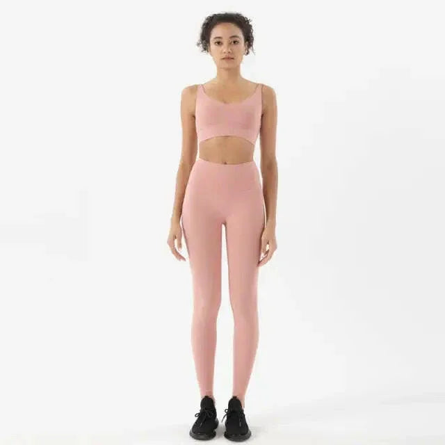 Seamless Yoga Fitness Top & Leggings Set - Available In 6 Colors - LUXLIFE BRANDS