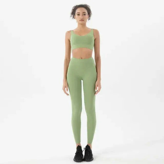 Seamless Yoga Fitness Top & Leggings Set - Available In 6 Colors - LUXLIFE BRANDS