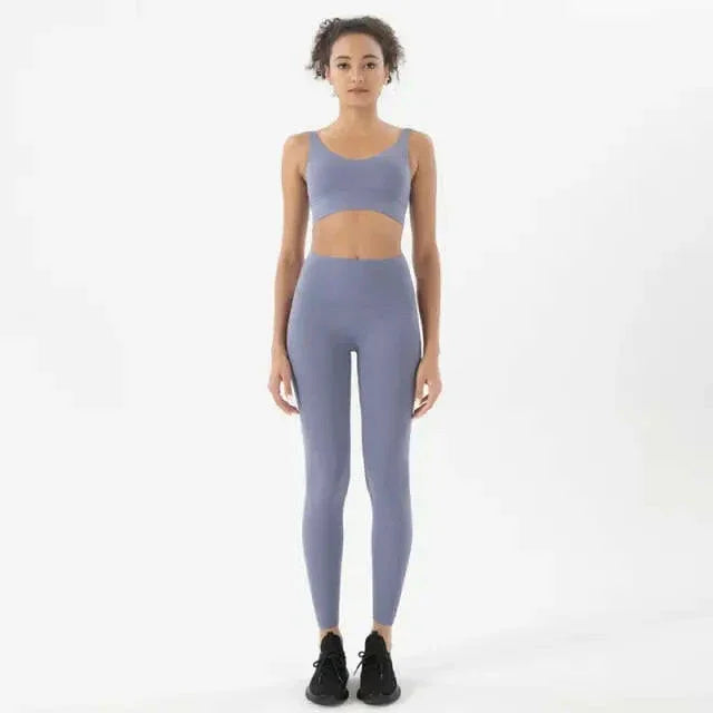 Seamless Yoga Fitness Top & Leggings Set - Available In 6 Colors - LUXLIFE BRANDS