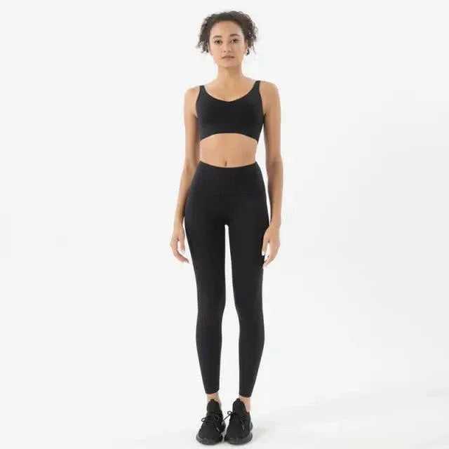 Seamless Yoga Fitness Top & Leggings Set - Available In 6 Colors - LUXLIFE BRANDS