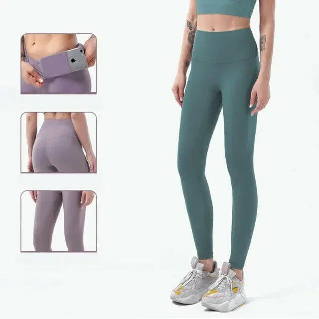 Seamless High Waist (Nude Feeling) Yoga/Running Leggings - LUXLIFE BRANDS
