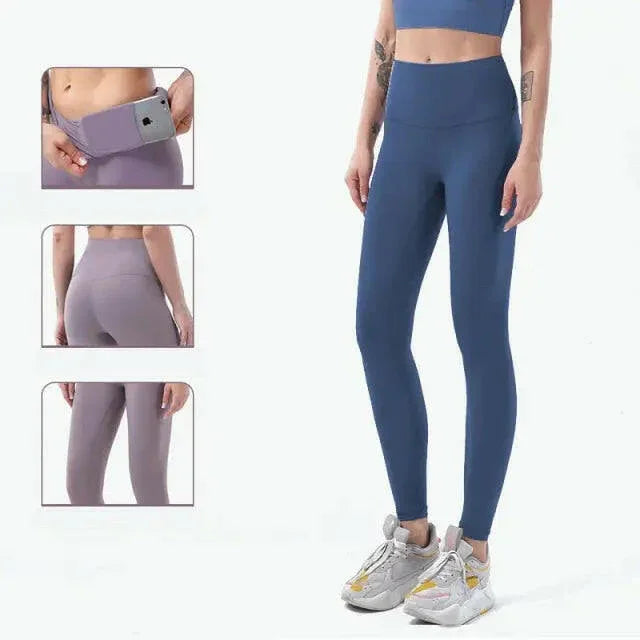 Seamless High Waist (Nude Feeling) Yoga/Running Leggings - LUXLIFE BRANDS