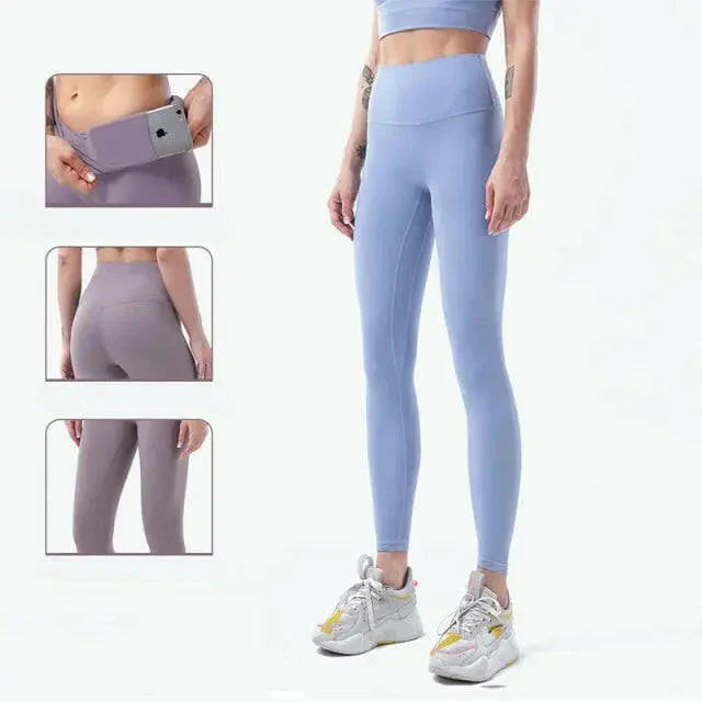 Seamless High Waist (Nude Feeling) Yoga/Running Leggings - LUXLIFE BRANDS