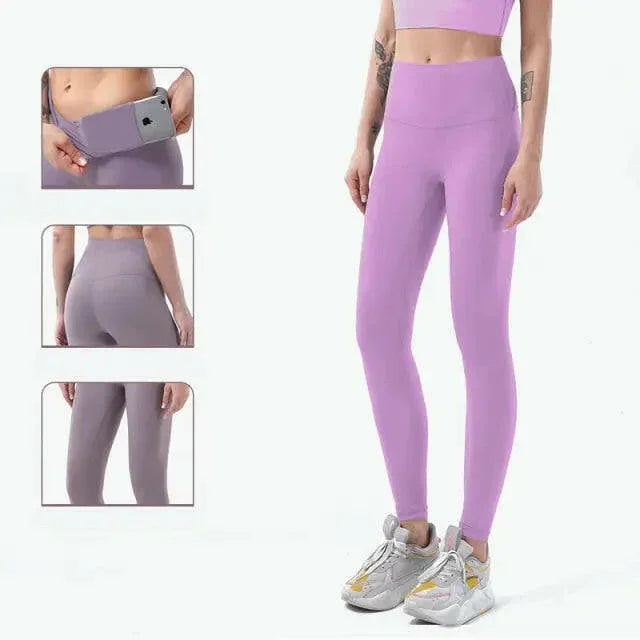 Seamless High Waist (Nude Feeling) Yoga/Running Leggings - LUXLIFE BRANDS