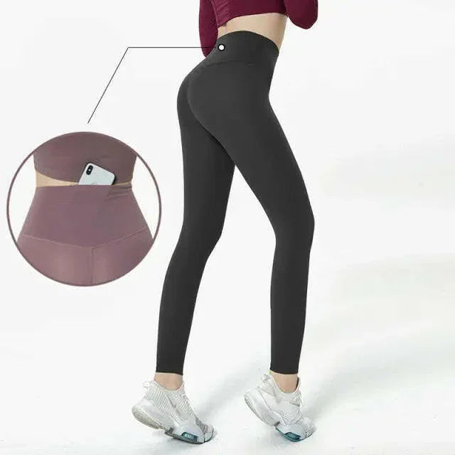 Seamless High Waist (Nude Feeling) Yoga/Running Leggings - LUXLIFE BRANDS