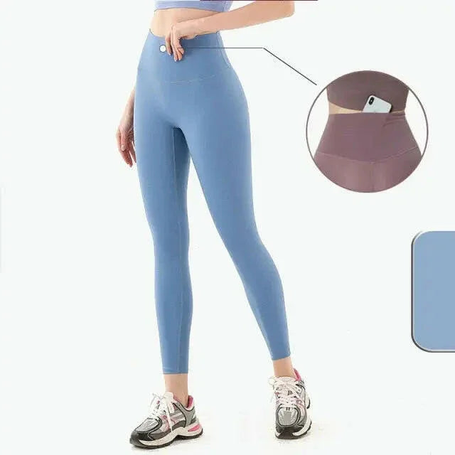 Seamless High Waist (Nude Feeling) Yoga/Running Leggings - LUXLIFE BRANDS