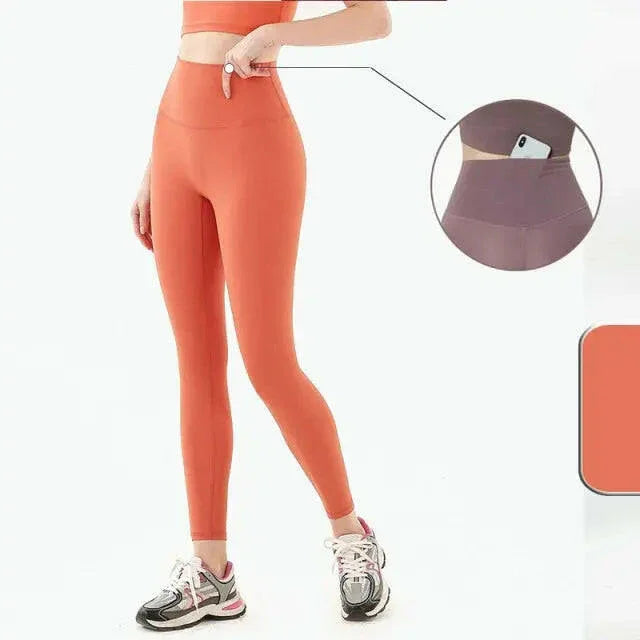 Seamless High Waist (Nude Feeling) Yoga/Running Leggings - LUXLIFE BRANDS