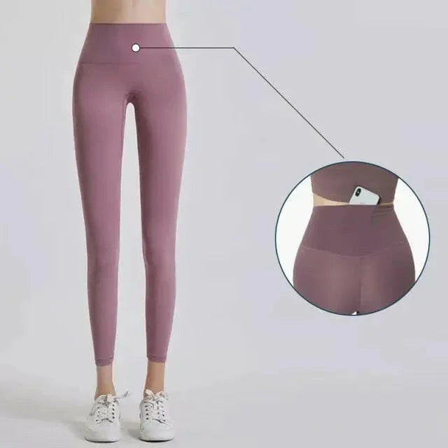 Seamless High Waist (Nude Feeling) Yoga/Running Leggings - LUXLIFE BRANDS