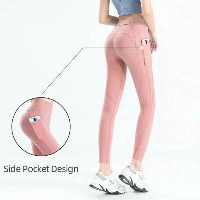 Seamless High Waist (Nude Feeling) Yoga/Running Leggings - LUXLIFE BRANDS