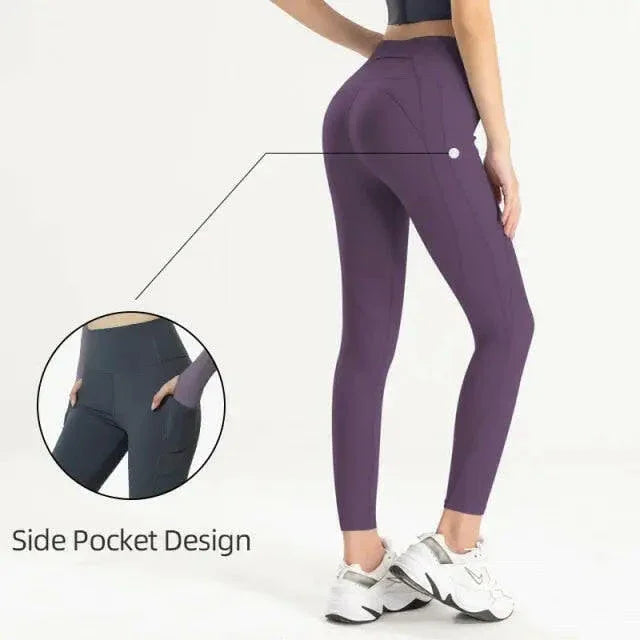 Seamless High Waist (Nude Feeling) Yoga/Running Leggings - LUXLIFE BRANDS