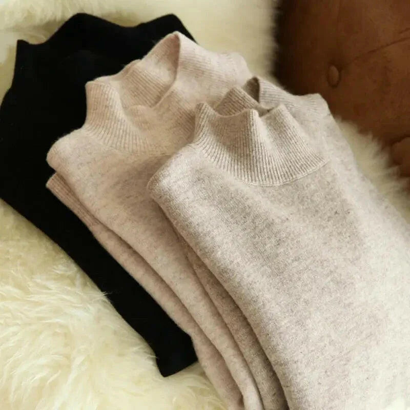 Slim Fit Knit Turtleneck - LUXLIFE BRANDS